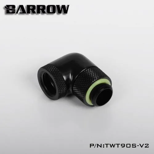 Barrow Mods Barrow Mods G1/4" 90 Degree Dual Rotary Adaptor Fitting Black TWT90S-V2 diy cooling — product photo