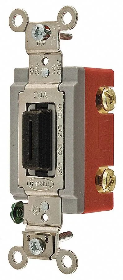 Hubbell Incorporated Hubbell Incorporated HBL1222L double-pole wall switch 20 A 120/277 V brown — product photo