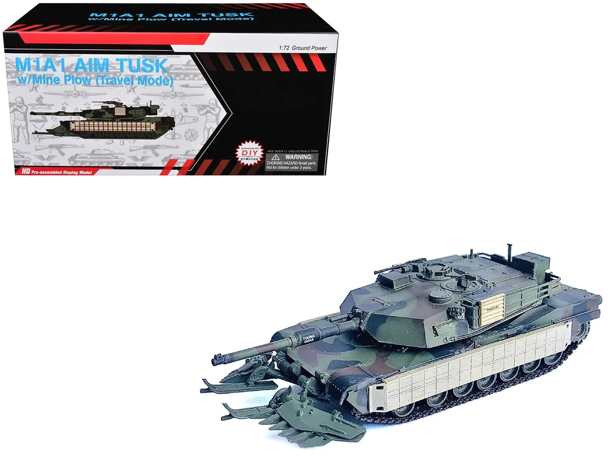 Dragon Models Dragon Models M1A1 AIM TUSK Mine Plow Iraq 2003 Green Camo 1/72 — product photo