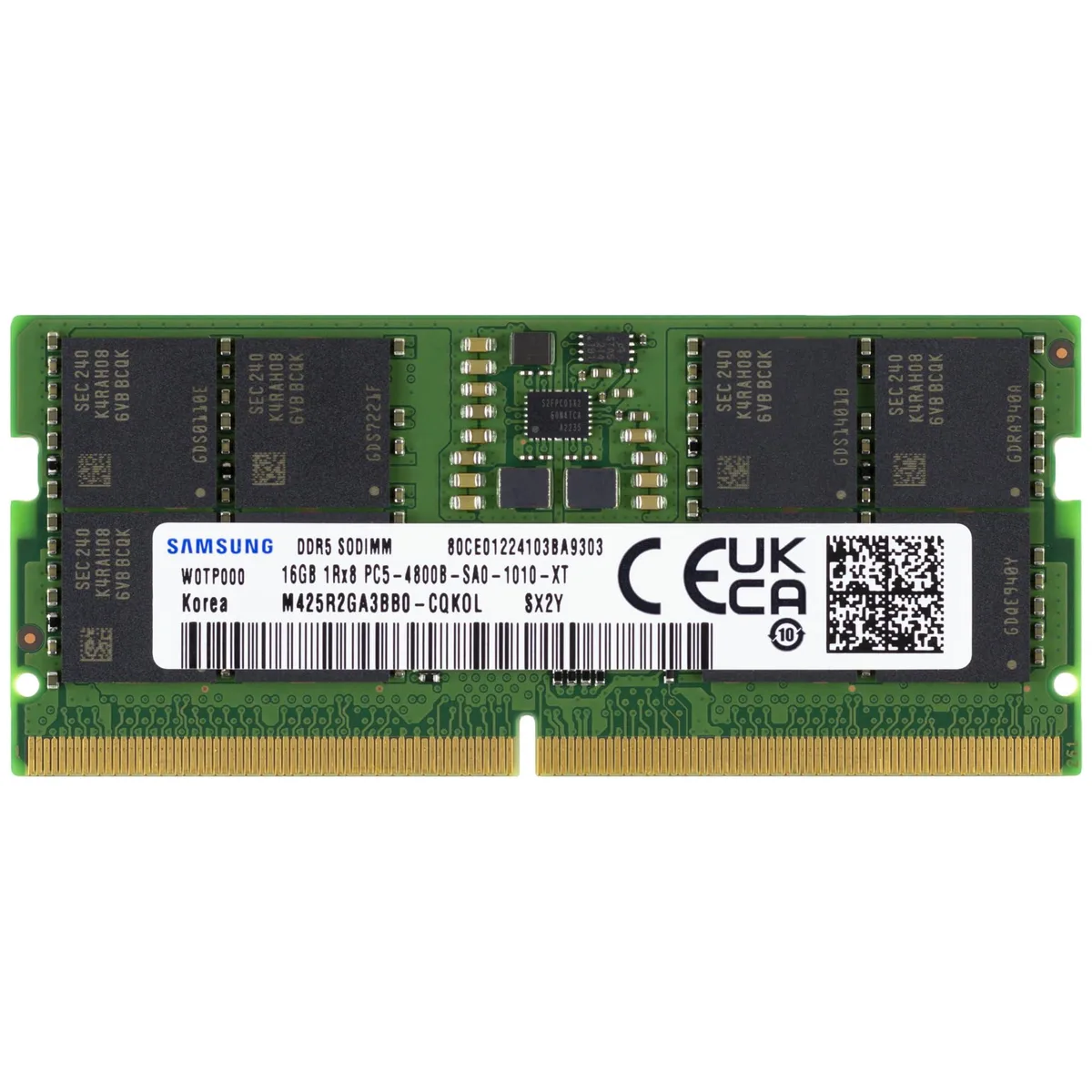 SAMSUNG SAMSUNG 16GB DDR5 4800MHz CL40 1Rx8 1.1V 262-Pin SODIMM laptop RAM M425R2GA3BB0-CQK — product photo