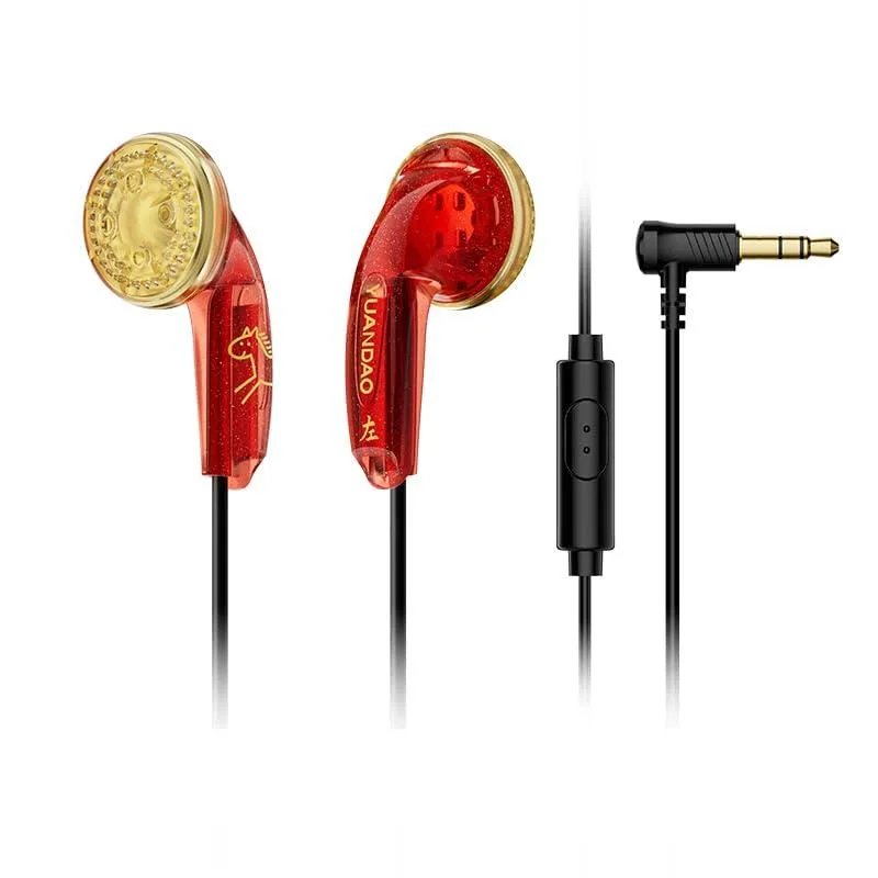 LORDWORLD LORDWORLD 10th Anniv Flat Earbuds 15.4mm 3.5mm Red accessory — product photo