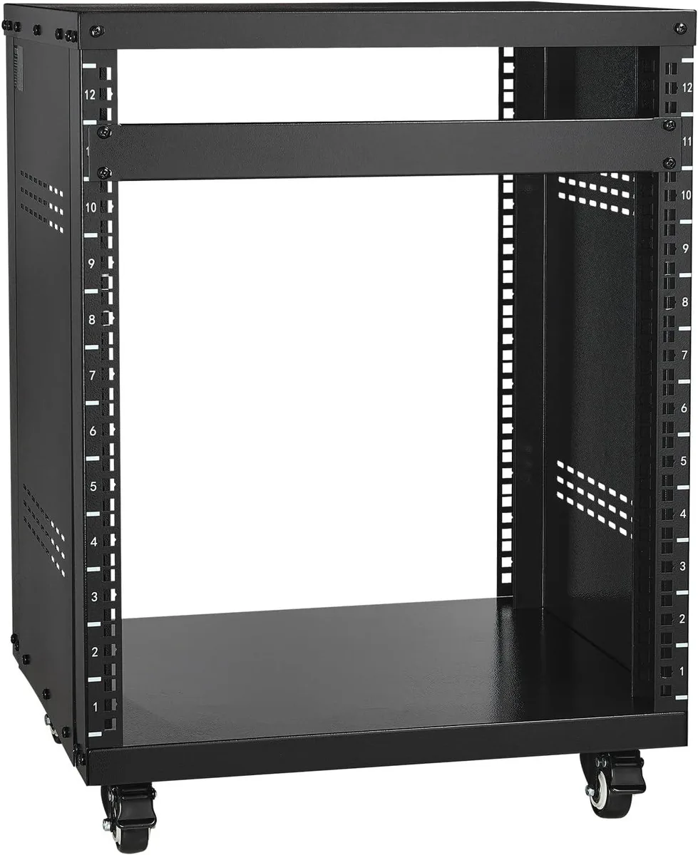 BFKK BFKK 12U Server Rack 18in Deep 19in Mount 500lb Capacity — product photo