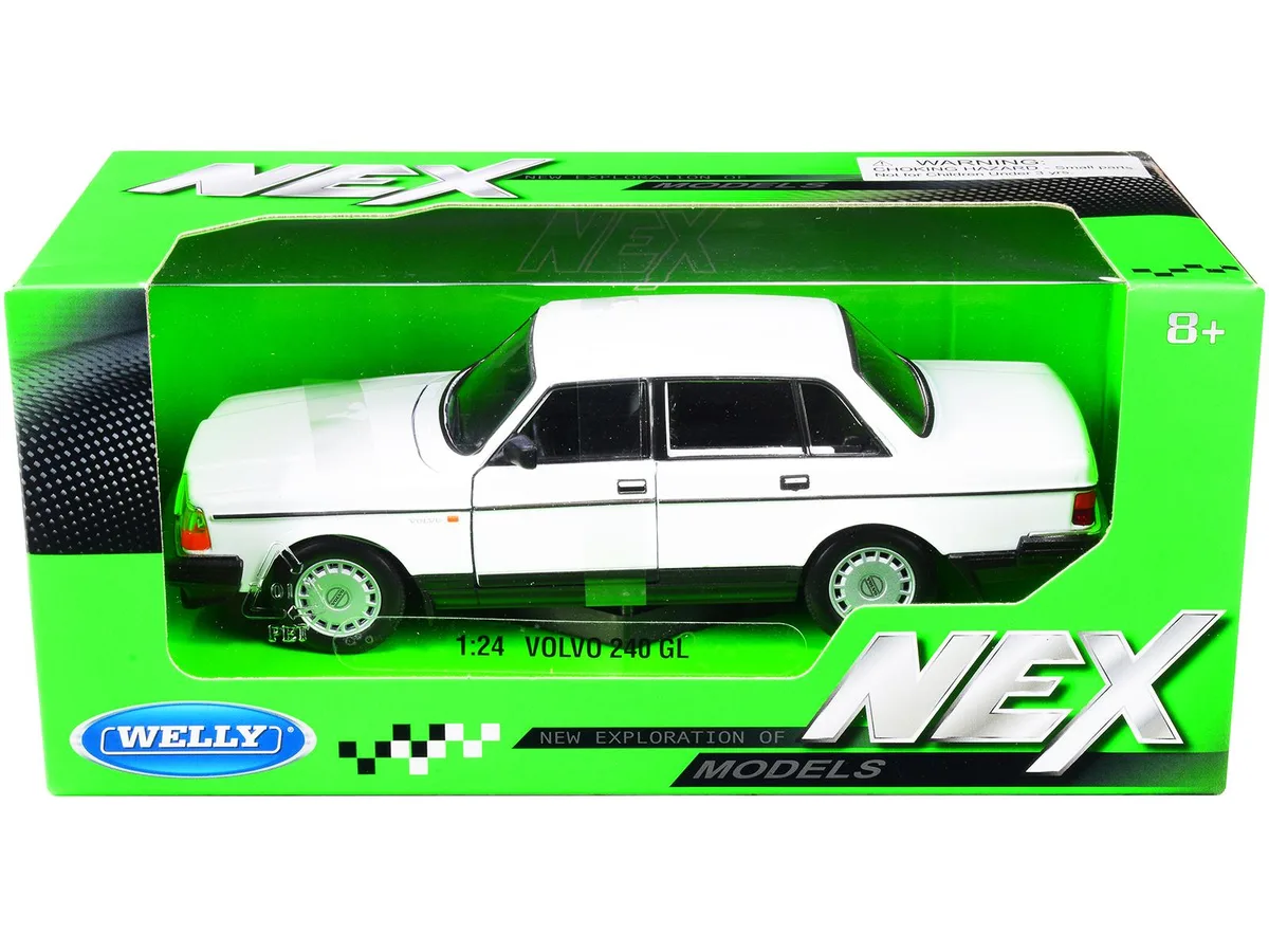 Welly Diecast Welly Diecast Volvo 240 GL White NEX Models 1/24 hobby collectible — product photo