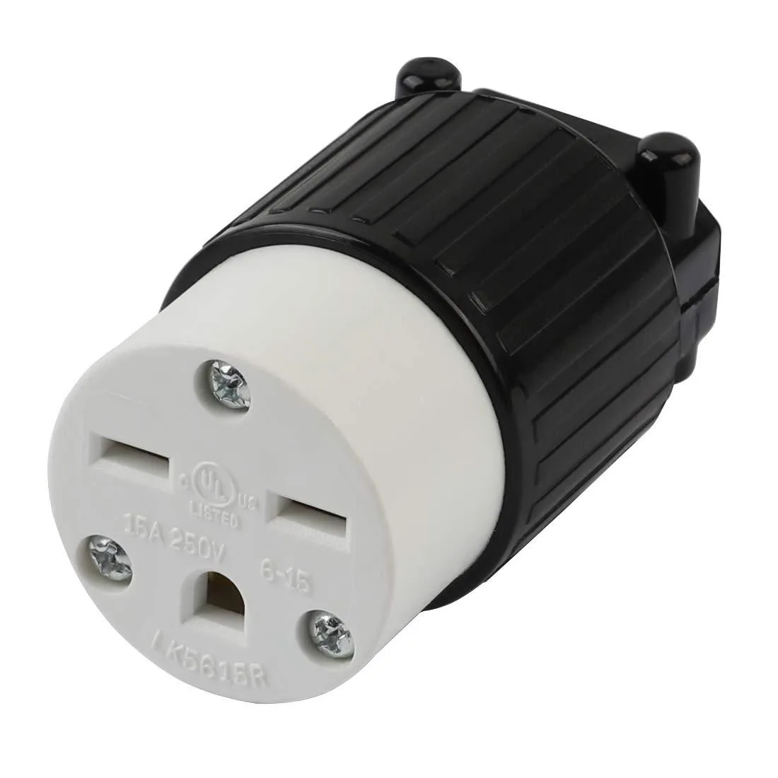 LORDWORLD LORDWORLD NEMA 6-15R 15A 250V AC Receptacle Black — product photo
