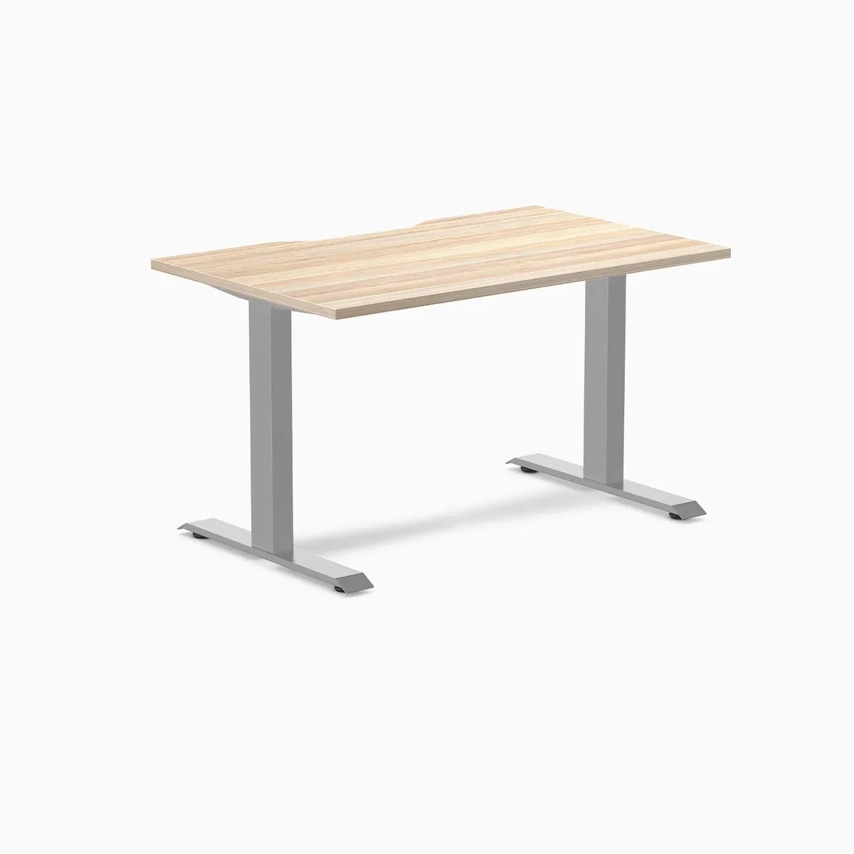 Desky Desky Zero Scalloped Laminate Desk Classic Oak Grey 47.2 x 29.5 in — product photo