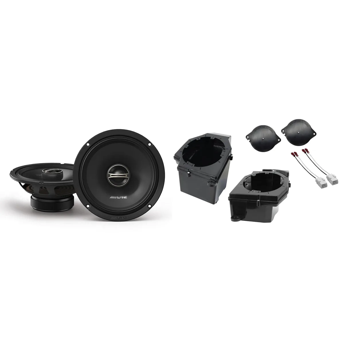 Alpine Alpine DM-65-G 6.5" Coaxial Speakers &amp; Pods Jeep JL JT — product photo