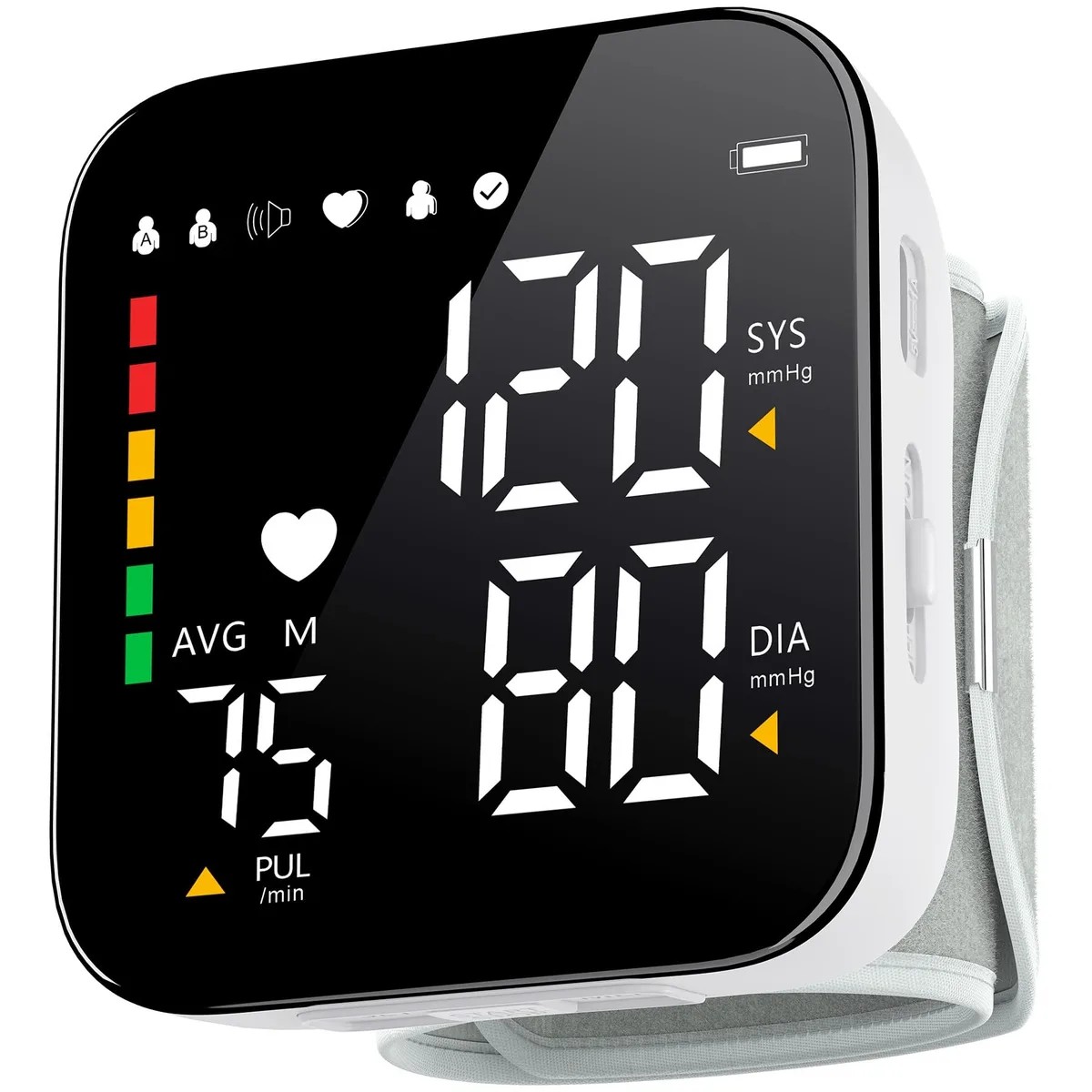  Coverich CK-W118 blood pressure monitor 2x90 memory rechargeable 5.3-7.7" cuff — product photo