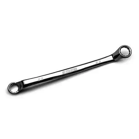Two chrome vanadium wrenches with 75-degree deep offset box ends in 20 mm and 22 mm sizes
