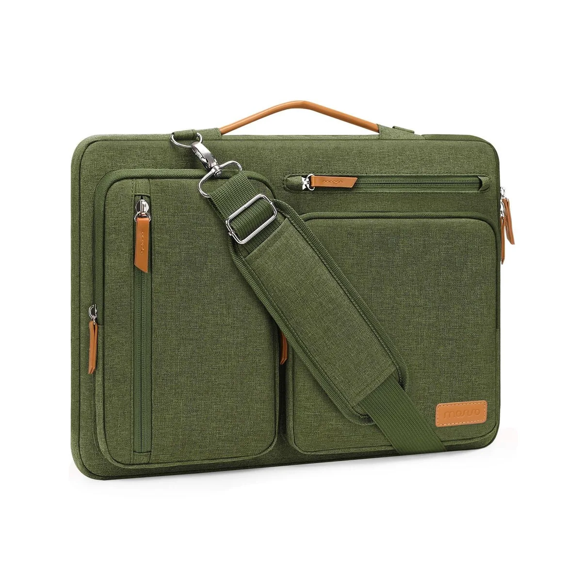 Mosiso Mosiso 360 Protective Laptop Shoulder Bag 15-15.6 inch Olive Green 2 in 1 accessory — product photo