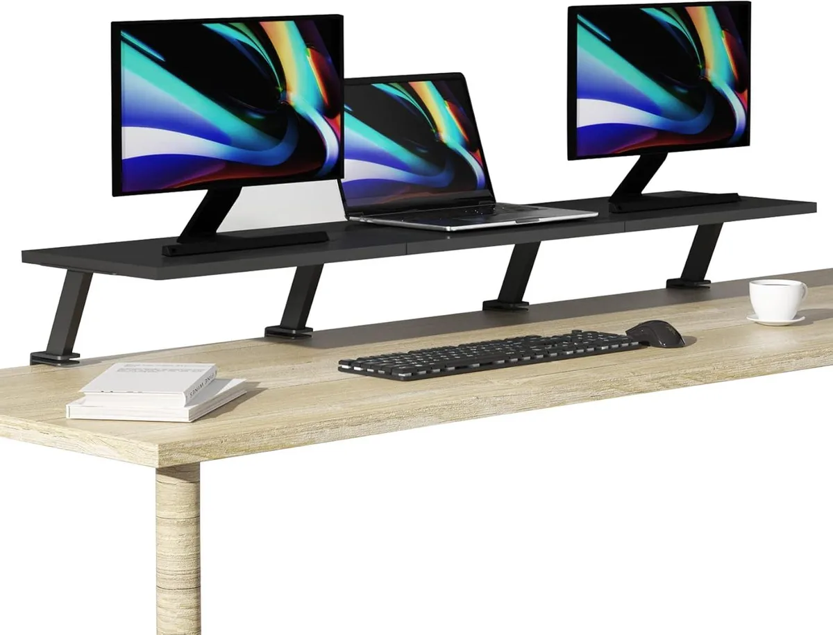 PISKEKAT PISKEKAT 45-Inch Wood Clamp Monitor Shelf 44lbs — product photo