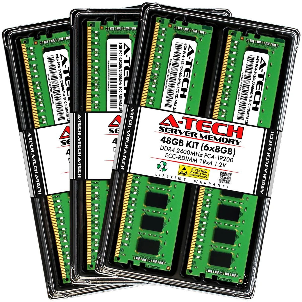 A-Tech A-Tech 48GB (6x8GB) DDR4 2400 ECC RDIMM 1Rx4 memory upgrade — product photo