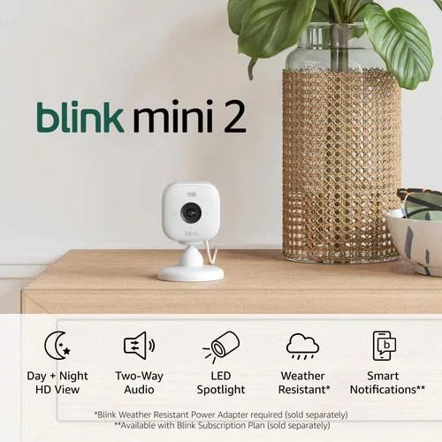 NShi NShi Mini 2 Home Security &amp; Pet Camera 1080p HD Color Night View White — product photo