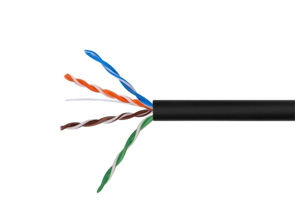 Monoprice Inc. Monoprice Inc. 100878 Cat5e UTP CMR solid bare copper 24AWG 350MHz 1000ft black — product photo