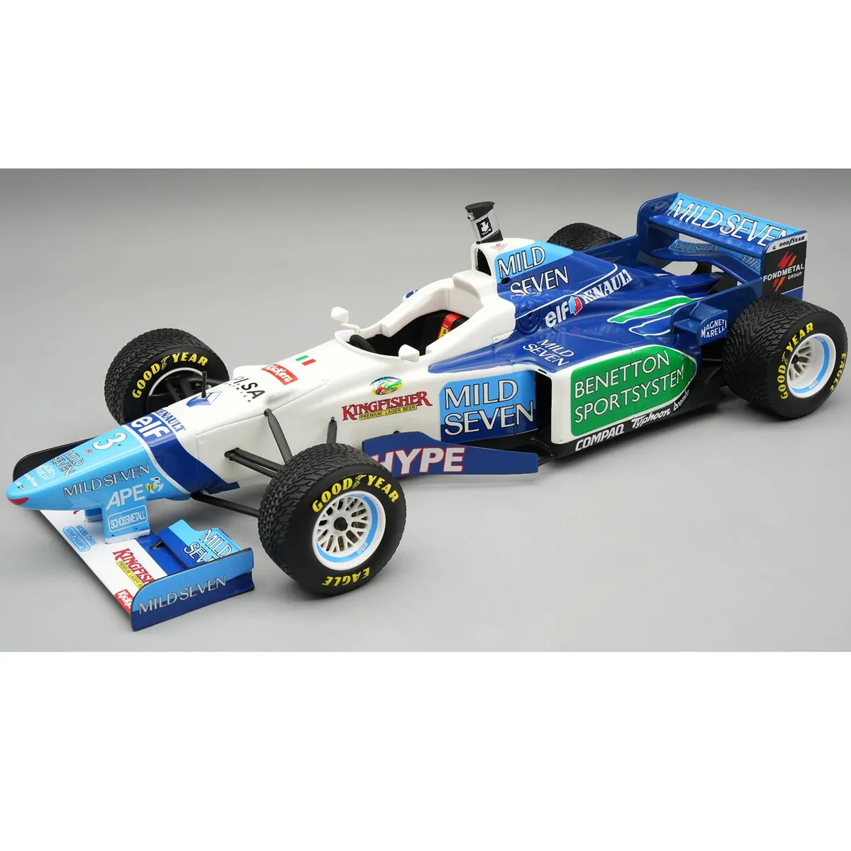 Tecnomodel Tecnomodel Benetton B196 #3 Jean Alesi 1996 Brazilian GP 1/18 Mythos 35 pcs — product photo