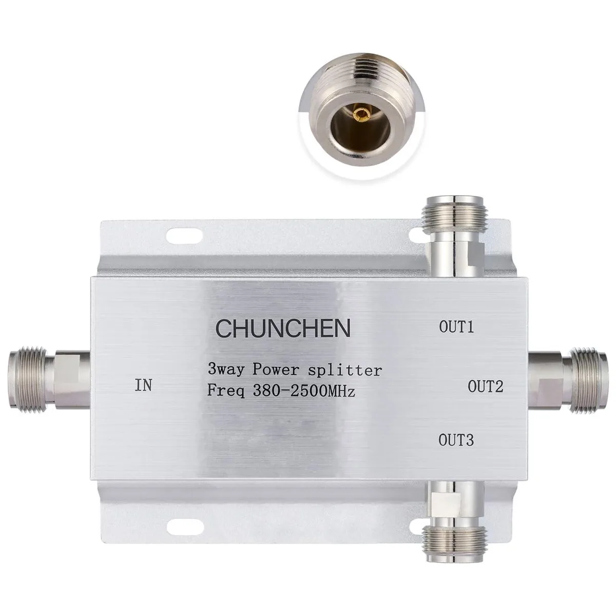BoYata BoYata N Female 3 Way Power Splitter 380-2500MHz 50 Ohm 2 in 1 Accessory — product photo
