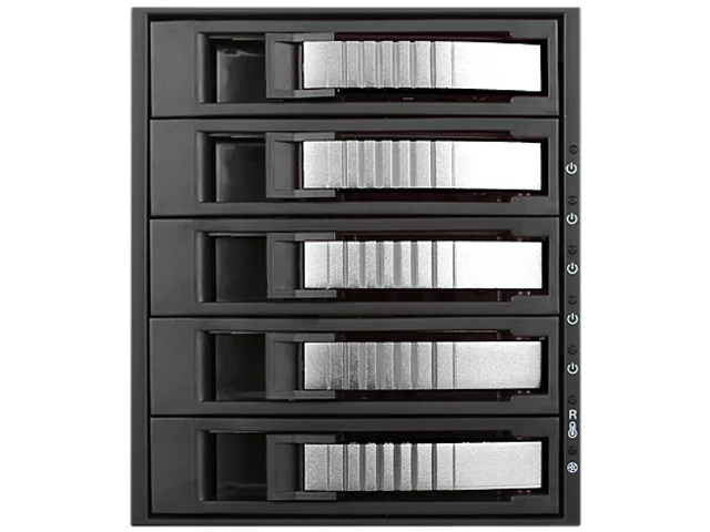 iStarUSA Inc. iStarUSA Inc. BPU-350HD-SILVER 3×5.25″→5×3.5″/2.5″ 12Gb/s hot-swap rack server accessory — product photo
