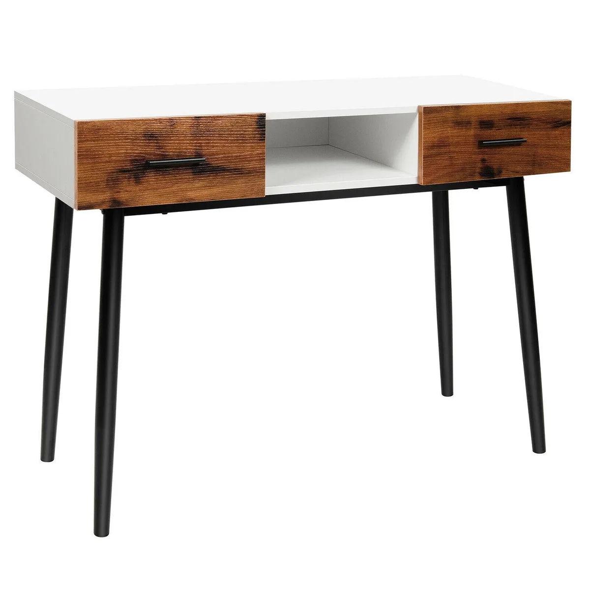 SlickBlue SlickBlue 42 Inch Industrial Console Table with 2 Drawers White — product photo