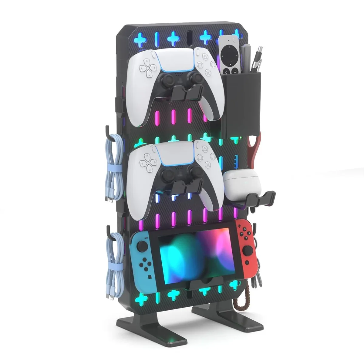 BFKK BFKK RGB Desk Organizer Pegboard 15.75×7.9in 5 Hooks — product photo