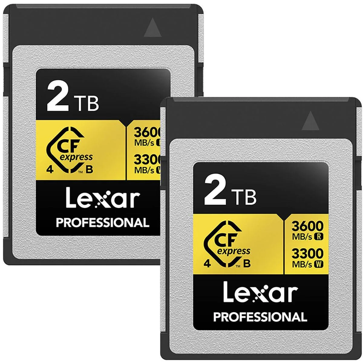 Lexar Lexar Professional GOLD CFexpress 4.0 Type B 2TB 2 Pack memory card — product photo