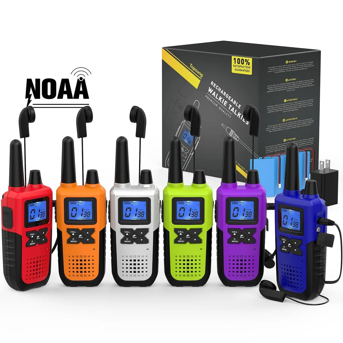 Topsung 2ACVFK-10B 6 Pack 22 Channel FRS Radio — product photo