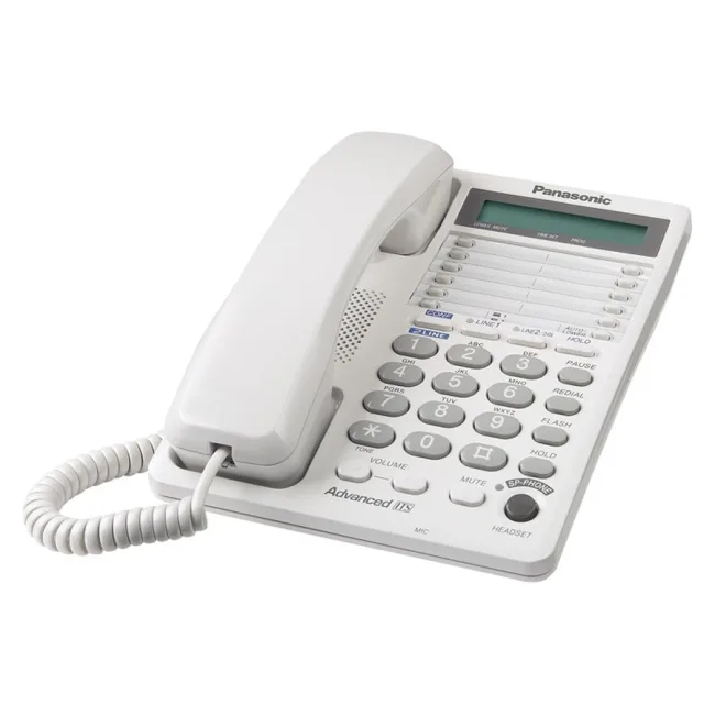 Panasonic Panasonic KXTS208W 2-line corded phone 16-digit LCD 10 speed dial 20 one-touch — product photo