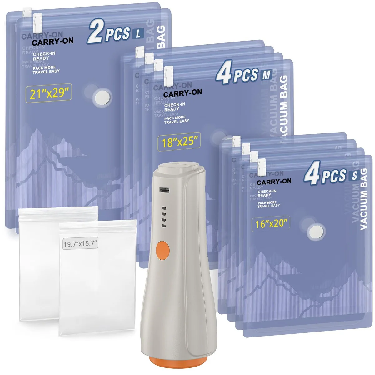  FoodSaver TY-Z1 vacuum sealer 12-pack 2L 4M 4S 2 bonus bags 21x16 25x19 29x21 — product photo