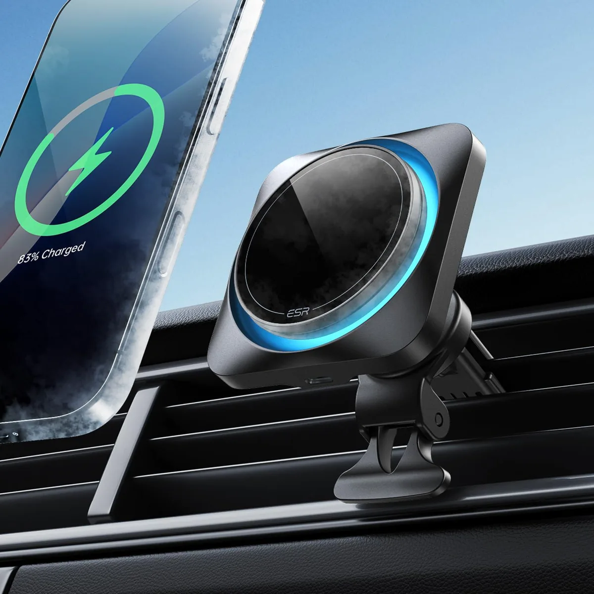  ESR 15W MagSafe Car Mount Charger CryoBoost — product photo