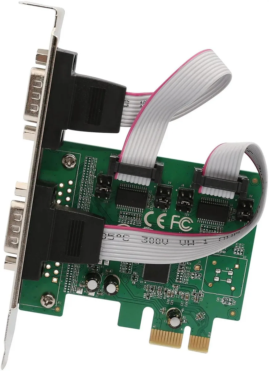SMUGDESK SMUGDESK SIPEX15055 2Port Serial DB9 RS232 PCIe 1.0 x1 Network Card — product photo