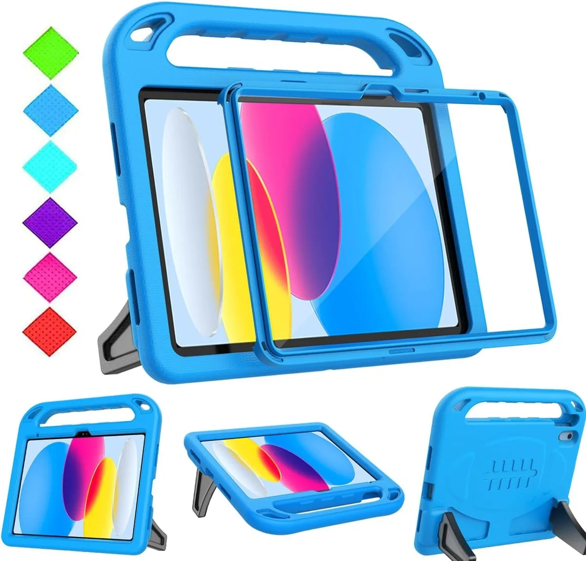  BMOUO A3355 iPad 11th/10th Gen Kids Case Blue — product photo