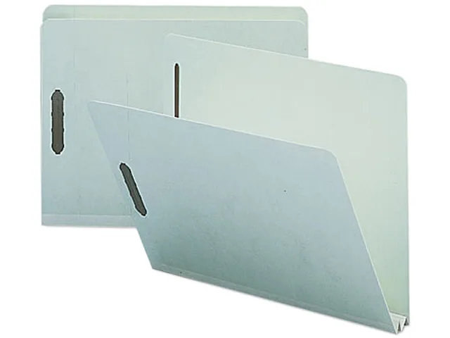 Smead Smead 14910 2" Expansion Fastener File Folder, Straight Tab, Letter, Gray Green, 25/Box — product photo
