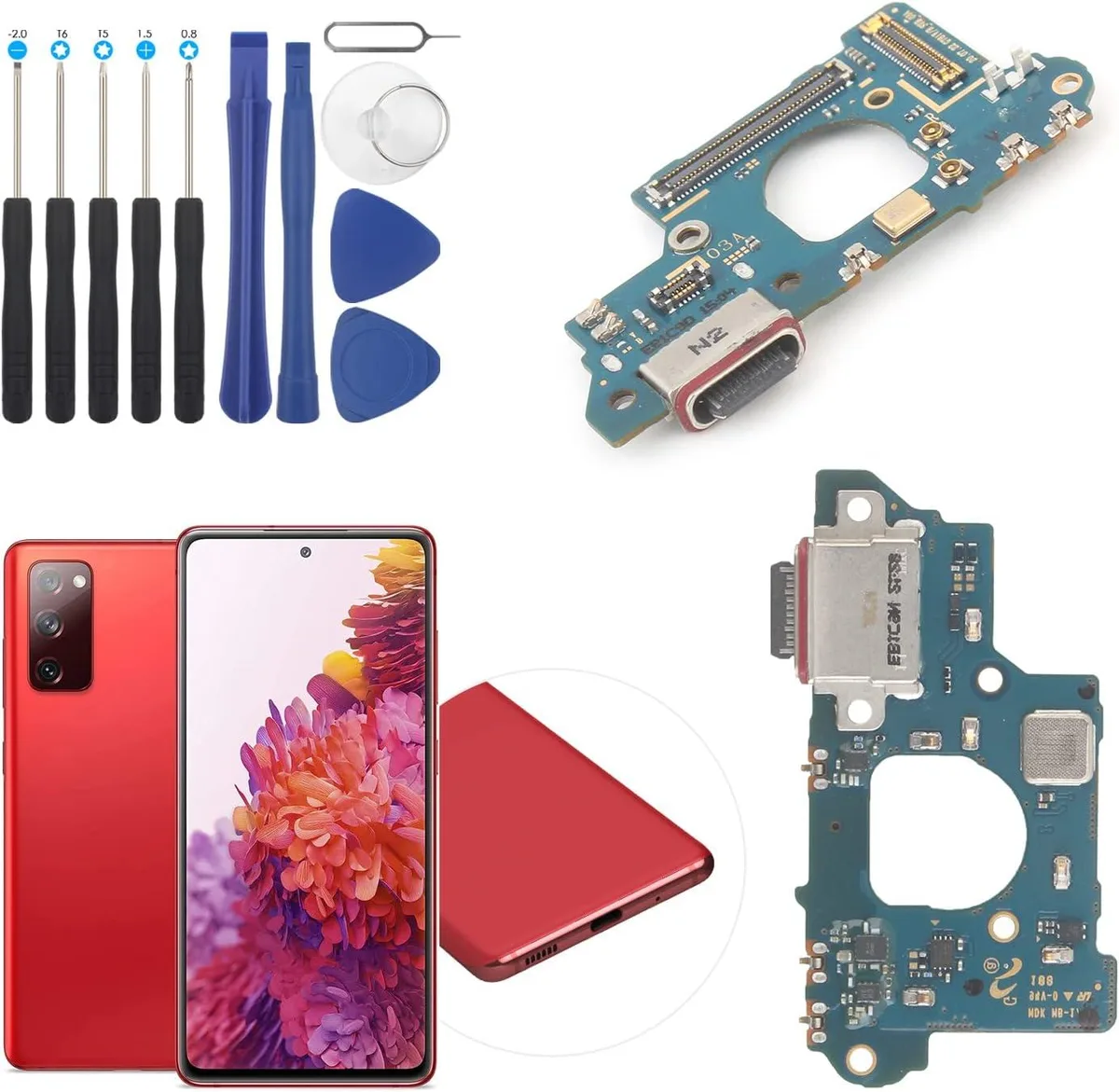 PISKEKAT PISKEKAT USB Charging Port Flex Cable for Galaxy S20 FE 5G G781B G781V with Tools — product photo
