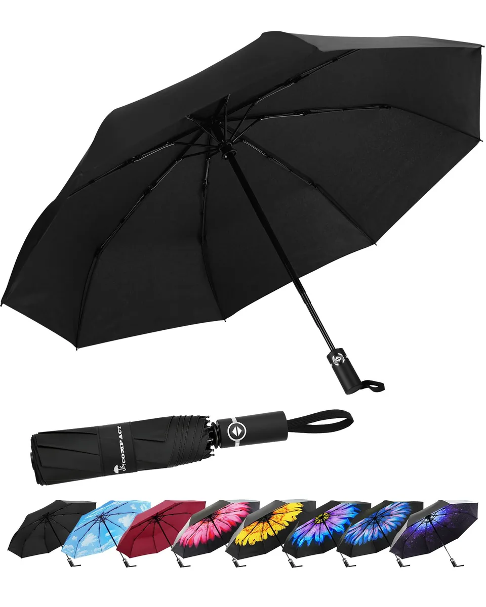  SY COMPACT C-Black Clear Compact Umbrella 42-inch 11.5-inch — product photo
