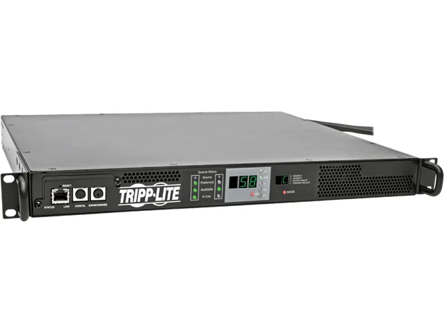 Tripp Lite Tripp Lite PDUMNH30HVAT 5.8 kW Monitored ATS PDU 1U 200-240V 30A 2x L6-30P 1x L6-30R — product photo