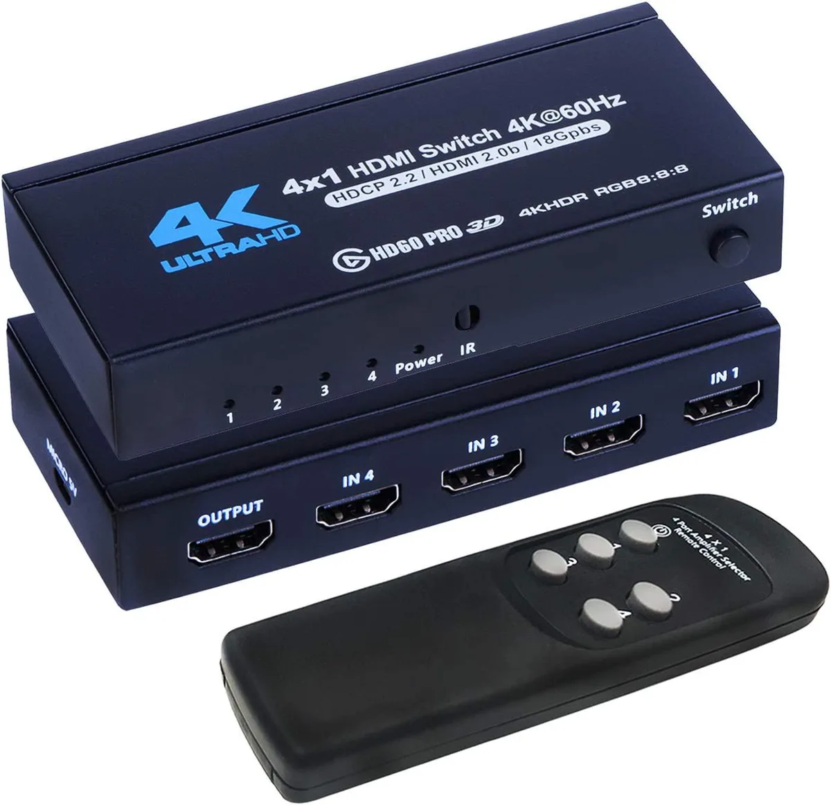 AUBEAMTO AUBEAMTO 4K HDMI Switch 4x1 4K@60Hz 4 Port Video Switch — product photo