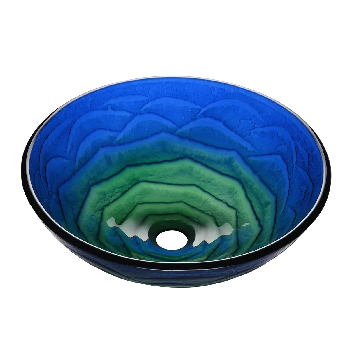 Yescom USA, Inc. Yescom USA, Inc. Aquaterior Round Tempered Glass Vessel Sink 80GSK009-420RND-0304 — product photo