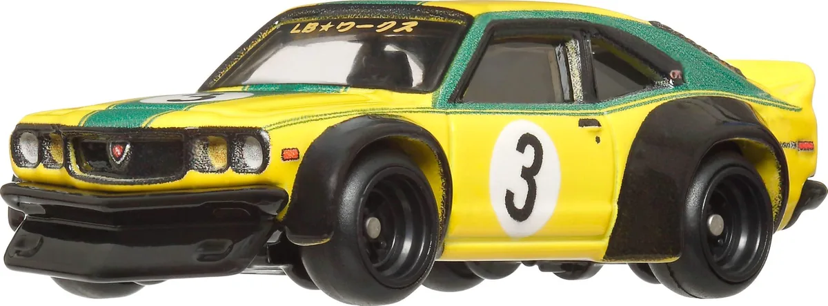 Mattel Wheels Mattel Wheels Hot Wheels Premium Car Culture Mazda RX3 Japan Historics 4 1:64 Vehicle — product photo