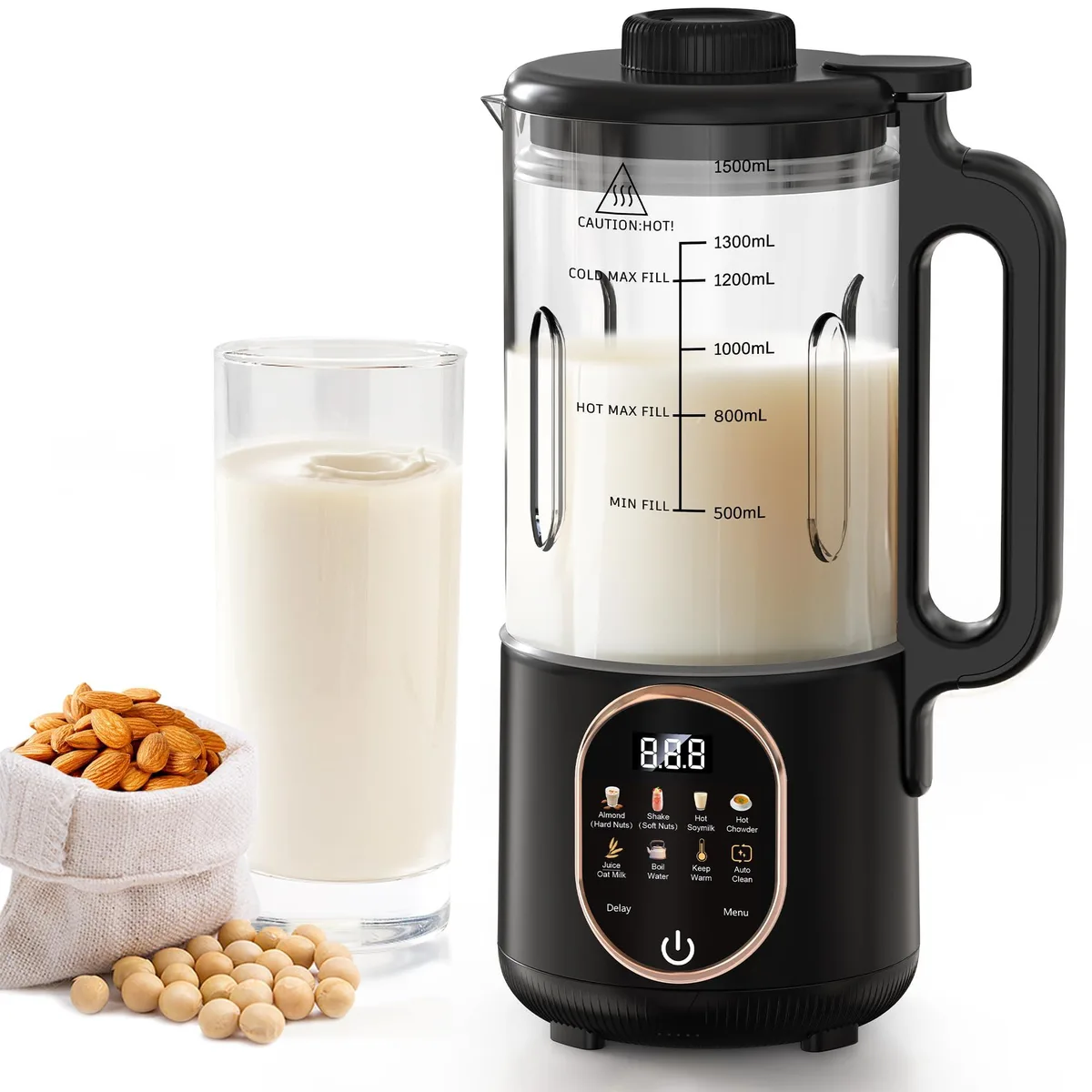  Flelano Y-G007-026 Nut Milk Maker 50oz 10-in-1 20 Blades 900W — product photo