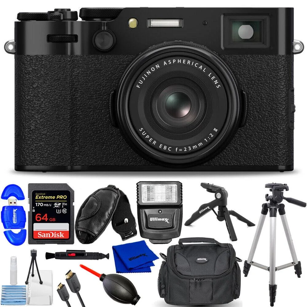 FUJIFILM FUJIFILM X100VI Digital Camera (Black) 12PC Accessory Bundle — product photo