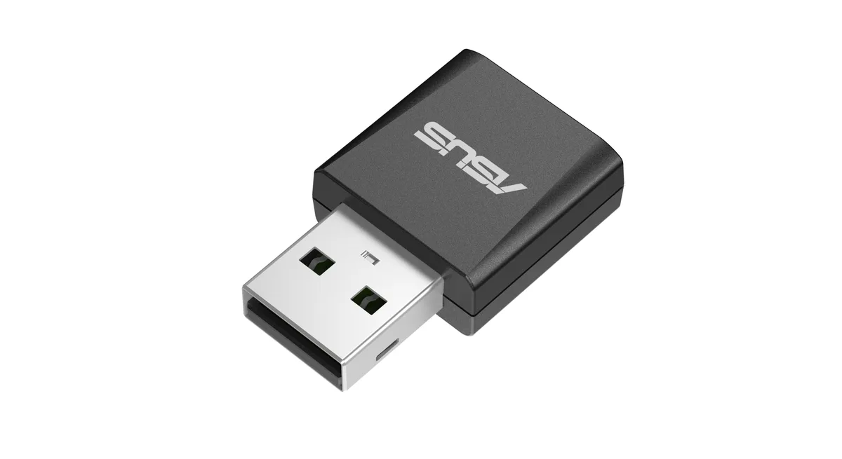 ASUS ASUS USB-BE92 Nano Wi-Fi 7 tri-band USB 2.0 adapter — product photo