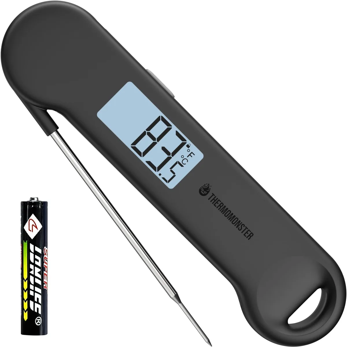 0.5 Sec Instant Read Meat Thermometer Digital Black — product photo