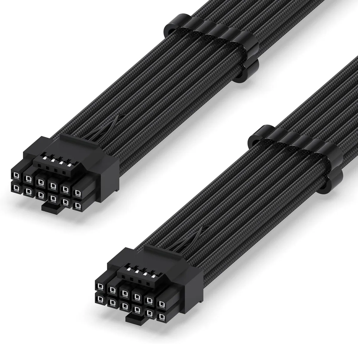 BFKK BFKK 16AWG PCIe 5.0 12VHPWR 600W 12+4 Pin Male to Male 60cm Black internal power cable — product photo