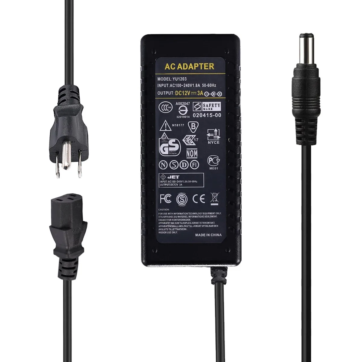  Dell 12V 3A 36W Power Adapter 5.5x2.5mm Barrel Connector — product photo