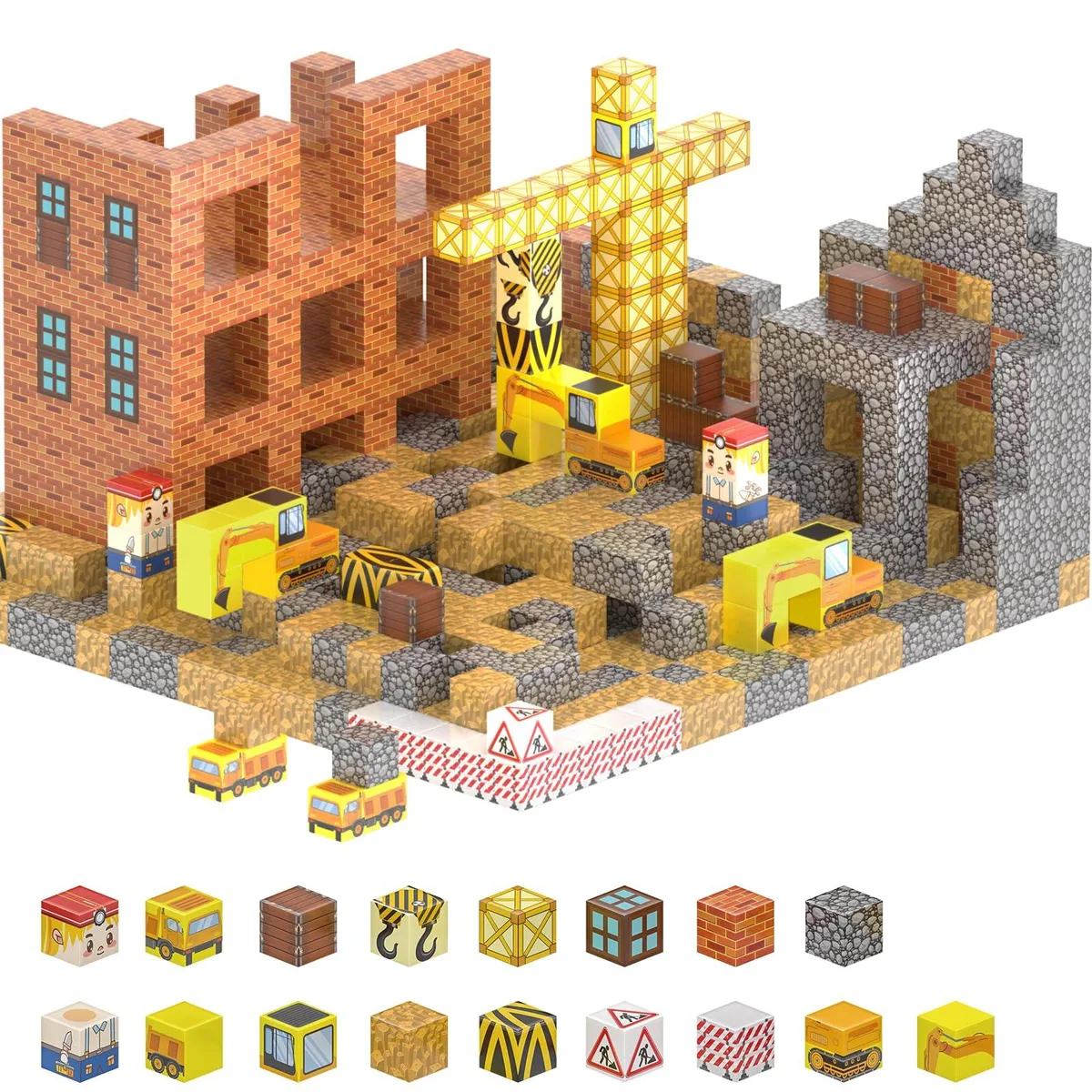  Magnetic Building Blocks 100PCS STEM Educational .8 inch Cubes — product photo