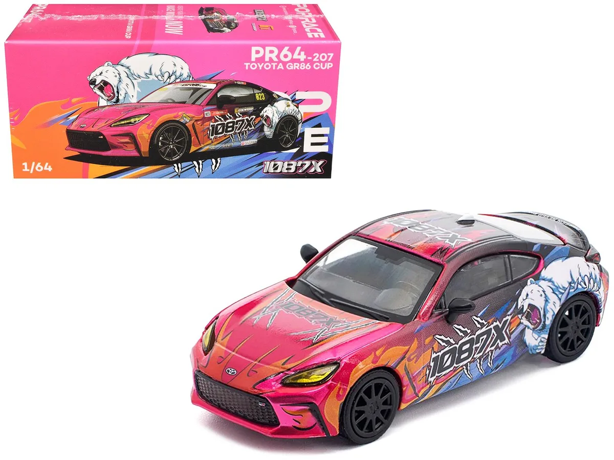 Pop Race Pop Race Toyota GR86 #823 1087X "Toyota GR86 Cup" 2025 1/64 hobby collectible — product photo