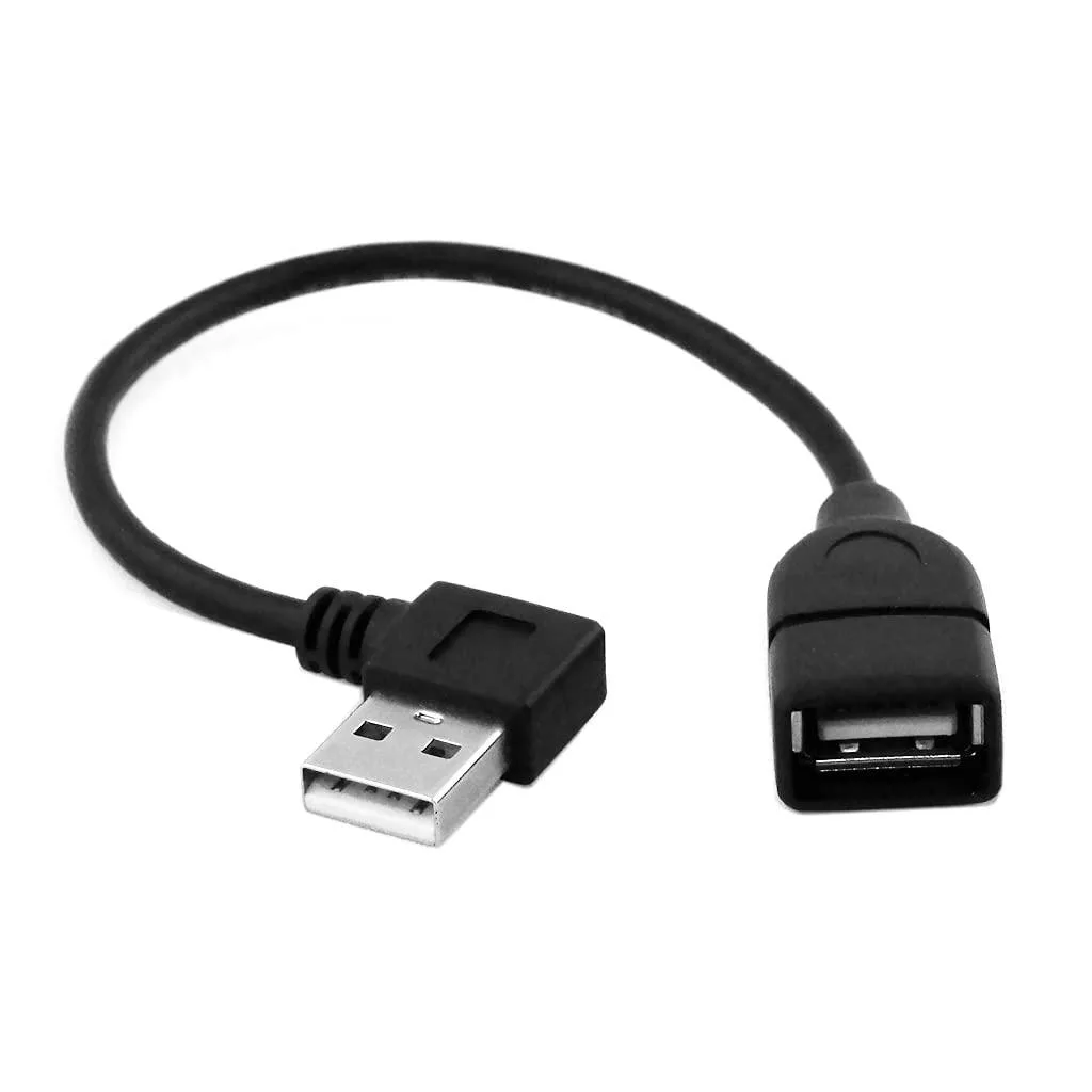 Fervit Fervit 90 Degree USB 2.0 A Male to A Female Extension Cable 20cm — product photo