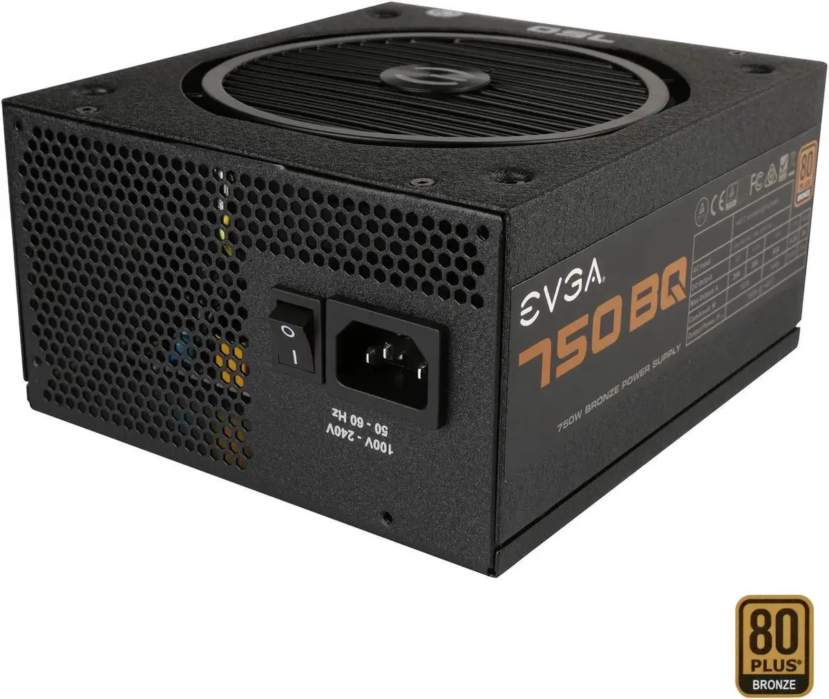 EVGA EVGA 110-BQ-0750-V1 750W 80 PLUS BRONZE semi-modular power supply — product photo