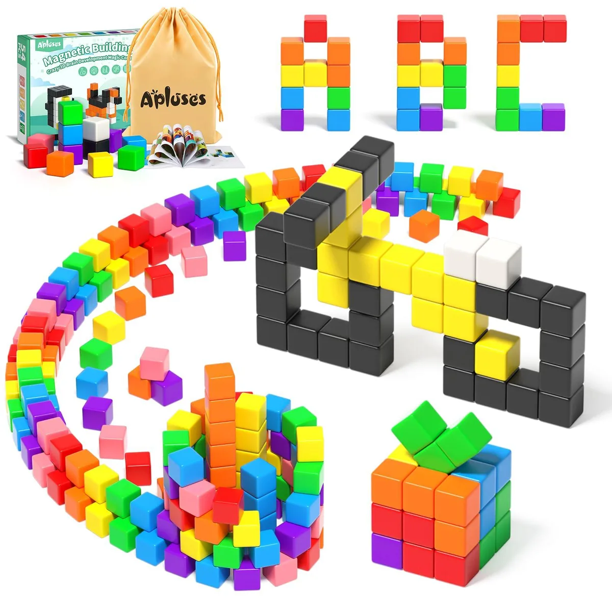  54 Magnetic Building Blocks Educational Set — product photo
