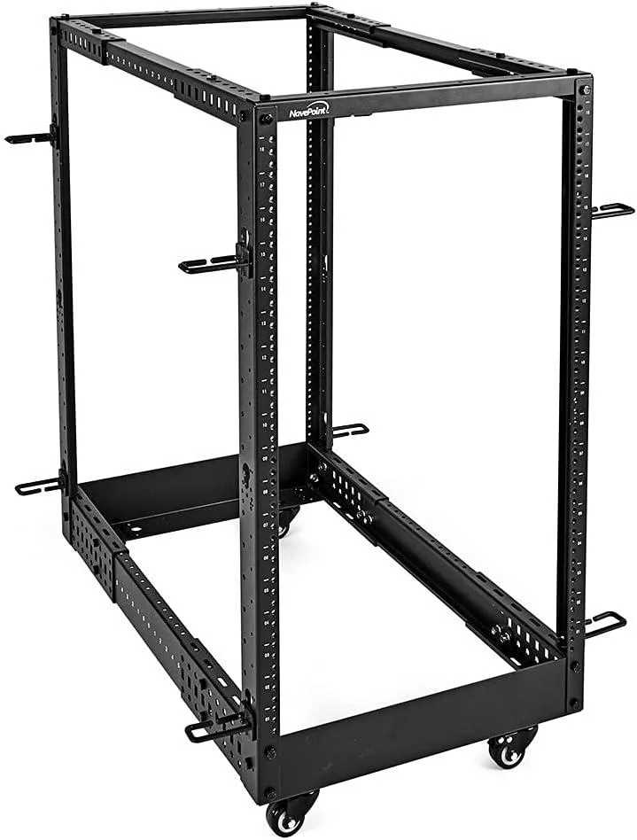 PISKEKAT PISKEKAT 18U 4 Post Server Rack 19 Inch Adjustable Depth 22-40 Inch 1320lbs Black — product photo