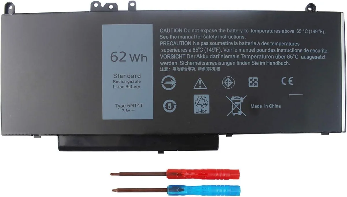 NShi NShi 62Wh 7.6V 4-cell laptop battery for Dell Latitude E5470 E5570 E5270 Precision 3510 — product photo