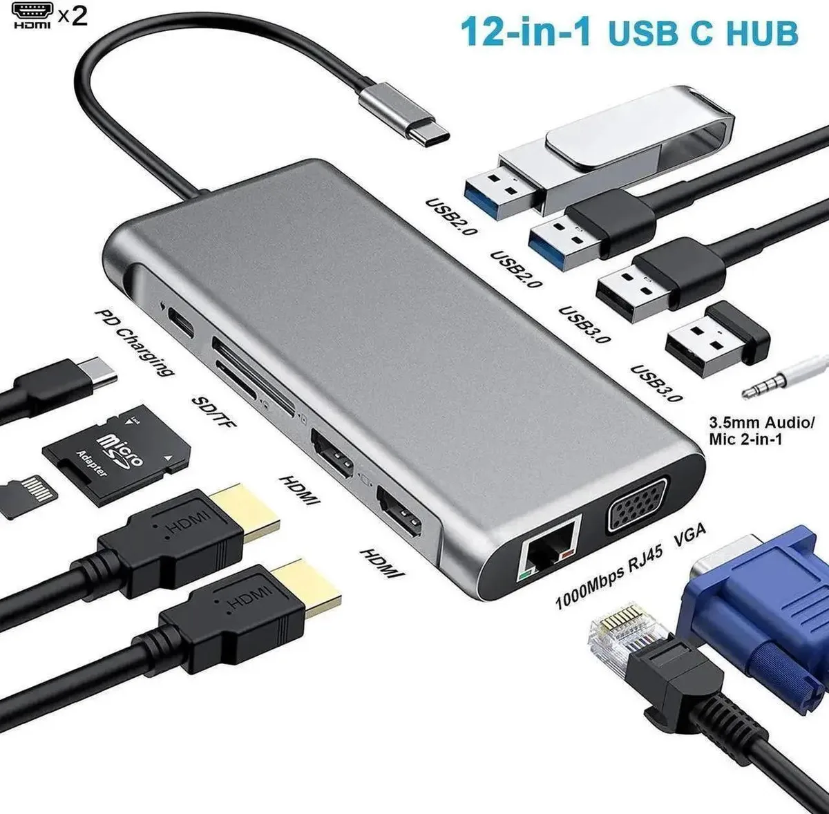 SMUGDESK SMUGDESK 12 in 1 USB-C Docking Station Triple Display — product photo